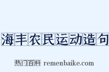 海丰农民运动造句是什么意思的图片